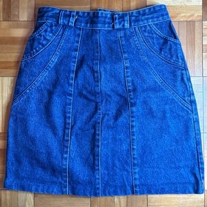 Vintage handmade Jean mini skirt with pockets